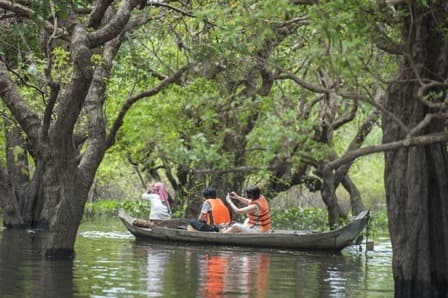 Das schwimmende Dorf Kampong Pluk